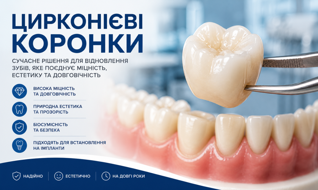 Цирконієві коронки на зуби — сучасне протезування зубів у Києві
