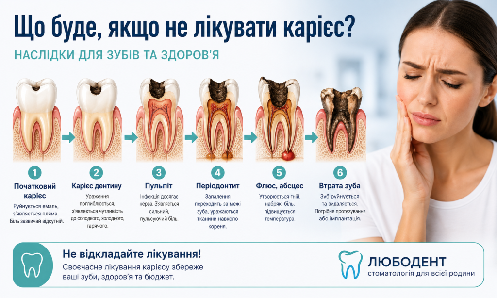 Що буде, якщо не лікувати карієс — наслідки для зубів та здоров'я